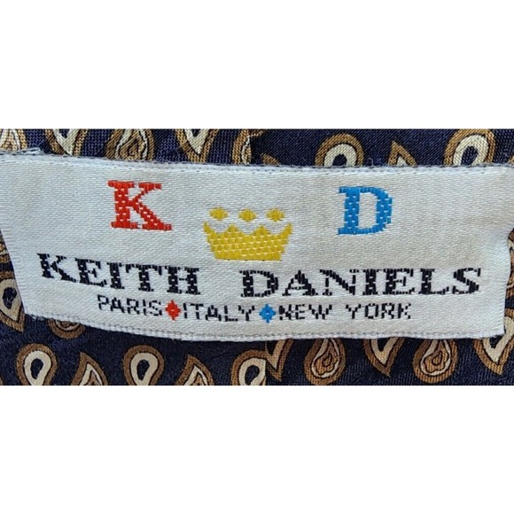 Keith Daniels Classic Apron Style 100% Silk Necktie - Picture 3 of 5